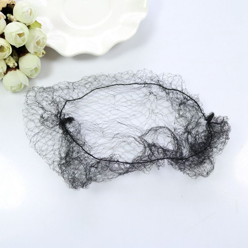 60cm 70cm 80cm 100cm Weiches elastisches Nylon-Haarnetz für Sternen-Tanzaufführungen, Dutt, Haarverlängerungen, Webmütze, schwarze unsichtbare Haarnetze