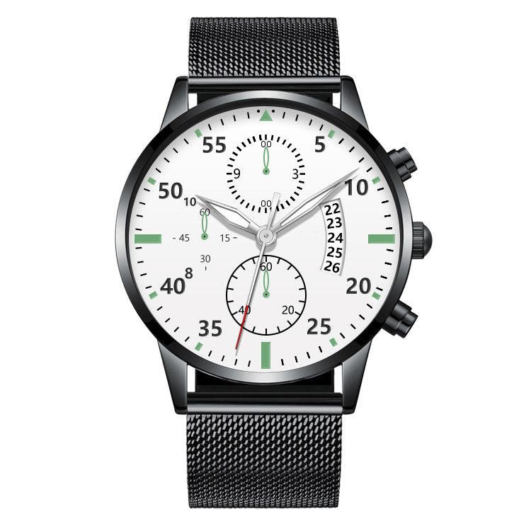 Montre Homme Calendrier Lumineux Trois Yeux Et Six Aiguilles