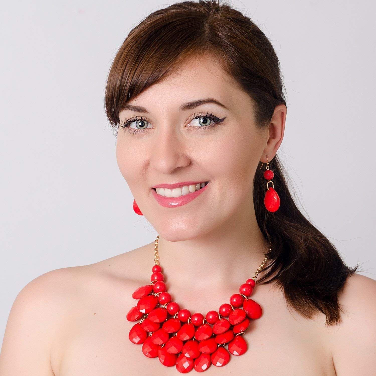 Jane Stone Modeaussage Collier Halskette Vintage Durchbrochenes Lätzchen Kostüm Schmuck