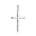 Pendentif croix poli en argent sterling