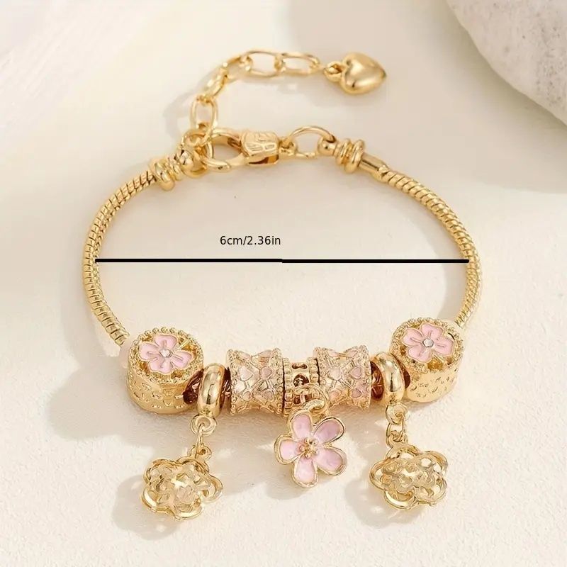 Bracelet de perles DIY, accessoire de mode multia-éléments en acier inoxydable, alliage de cuivre et strass