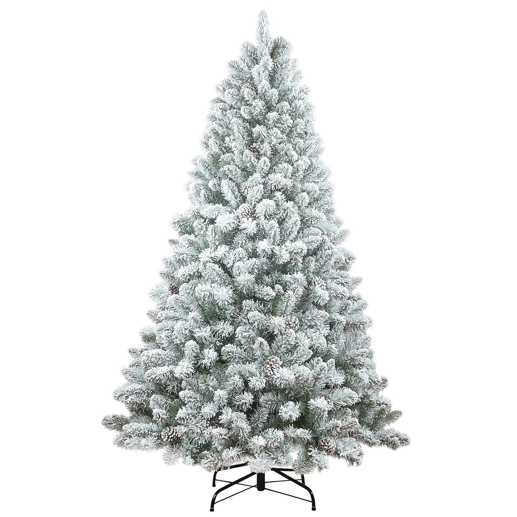 152 cm PVC gemischt beflockter kleiner Weihnachtsbaum Tannenzapfen Klappautomatik Künstlicher Weihnachtsbaum