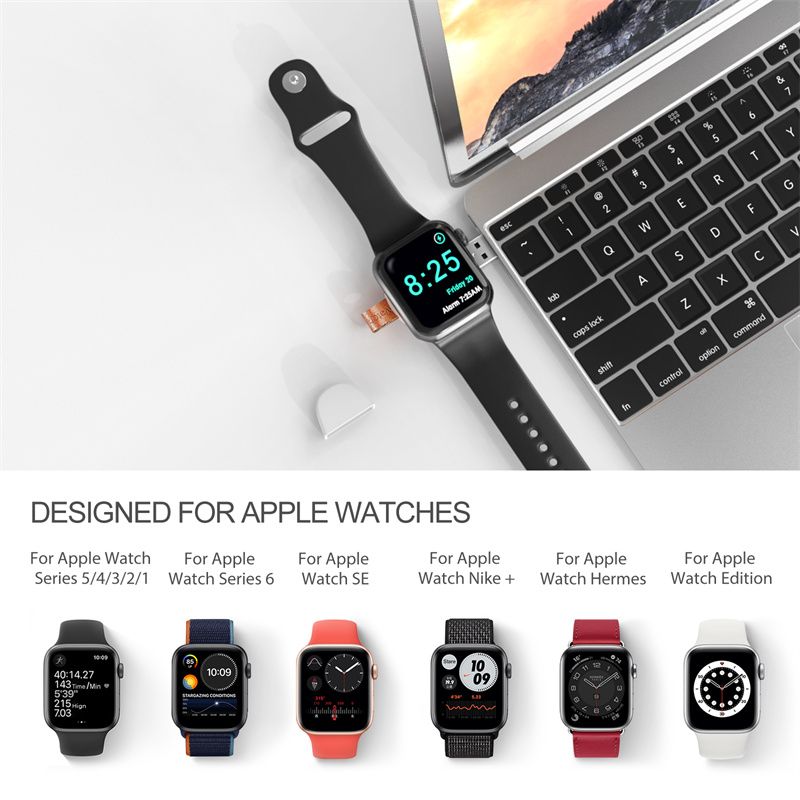 Kabelloses Ladegerät für iWatch Zubehör Tragbare USB-Ladestation Apple Watch Ladegerät