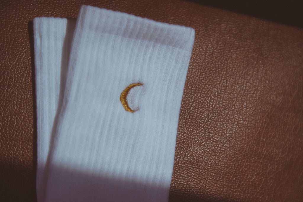 Chaussettes brodées atterrissage sur la Lune