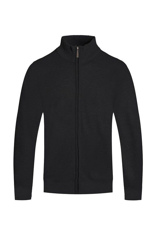 Weiv Pull zippé homme en maille unie