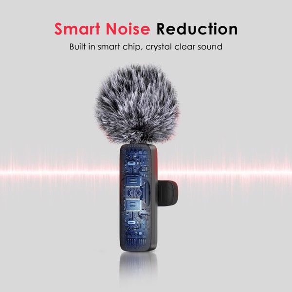Kabelloses Mikrofon für iPhone, iPad, Android, Lavaliermikrofon für Videoaufnahmen – 2er-Pack iPhone-Mikrofon mit kristallklarer Aufnahme und USB-C für Podcast-Mikrofon, ASMR, TikTok