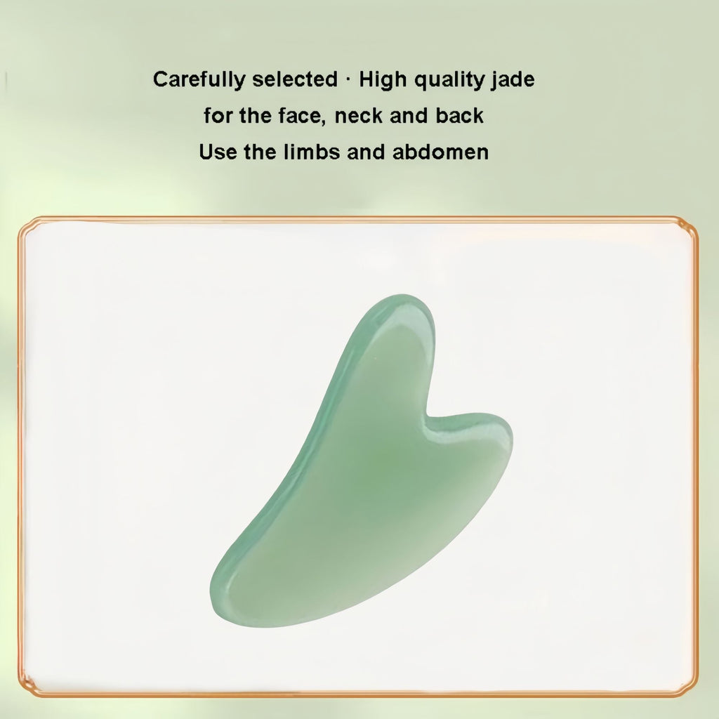 Gua Sha Planche 2PCS Pierre de massage pour le visage et le corps Rouleau de massage pour le grattage en résine naturelle Grattoir pour lifting du visage et massage anti-rides pour le cou