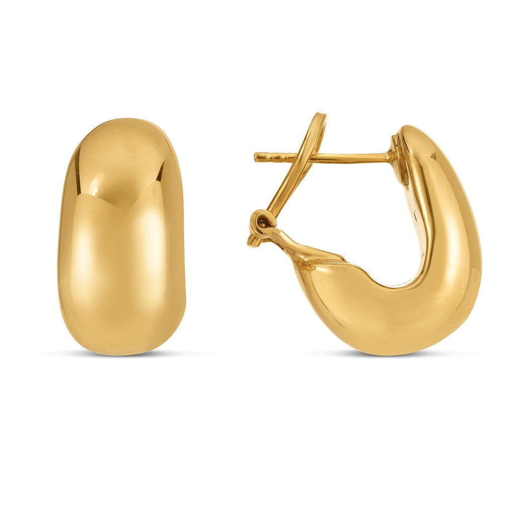 14K Gelbgold Fantasie Omega Creolen