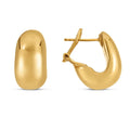 14K Gelbgold Fantasie Omega Creolen