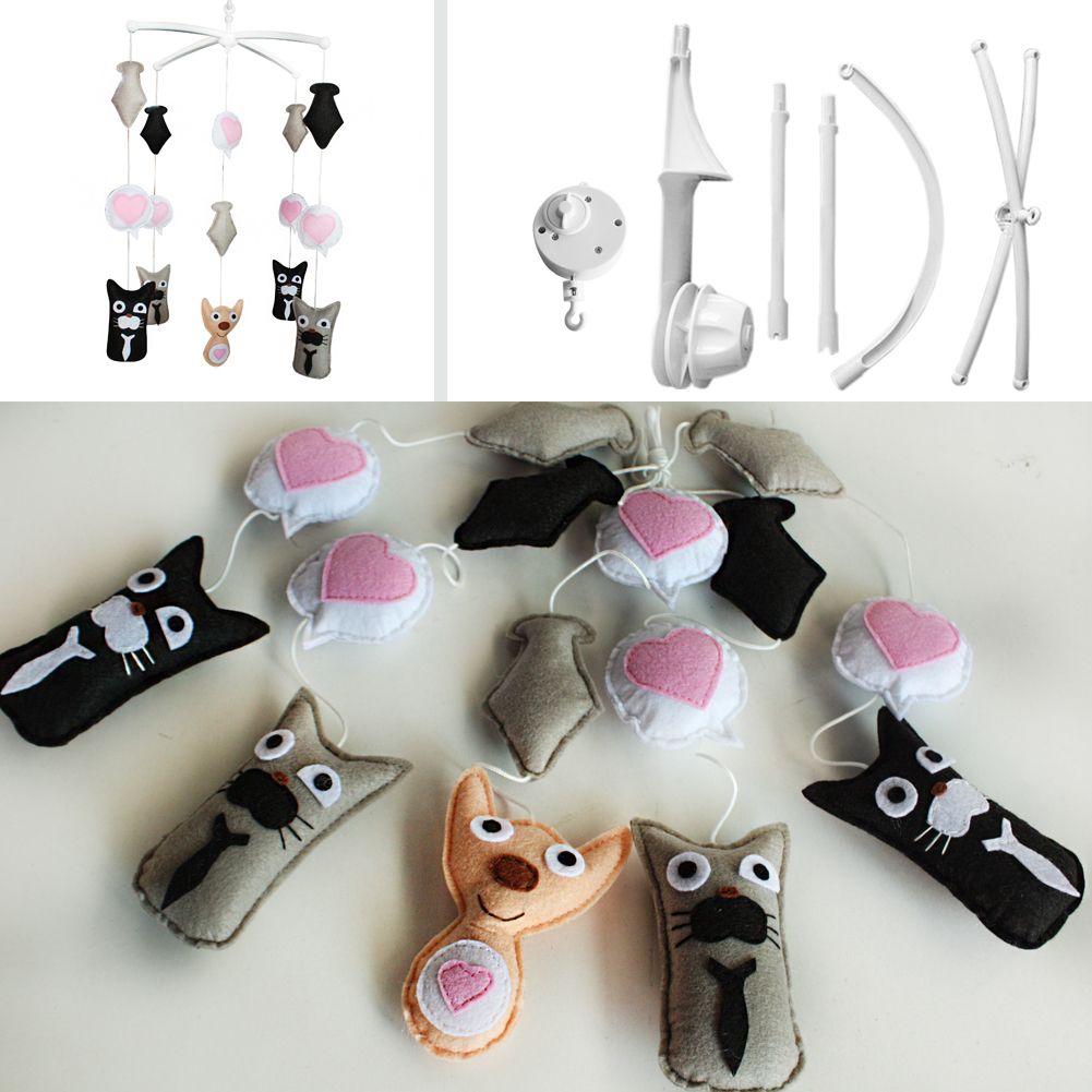 Süße Katzen Herren Baby Mobile Musikalisches Mobile Spielzeug Geschenk Halloween Deko