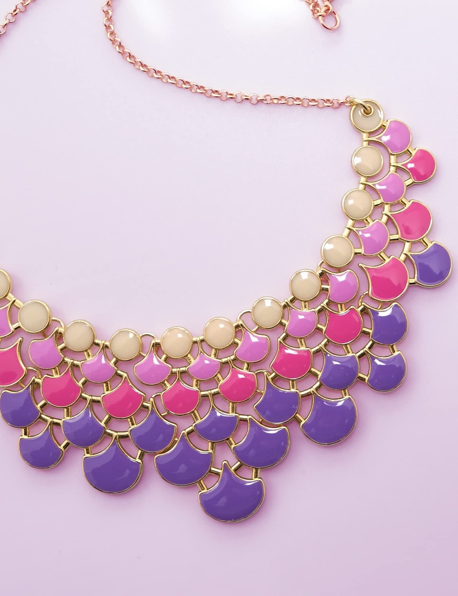 Jane Stone Modeaussage Collier Halskette Vintage Durchbrochenes Lätzchen Kostüm Schmuck