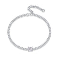 Resolute – Ein modisches Armband mit Moissanit, S925 Sterlingsilber und platinierten Diamanten, ein luxuriöses Silber-Accessoire