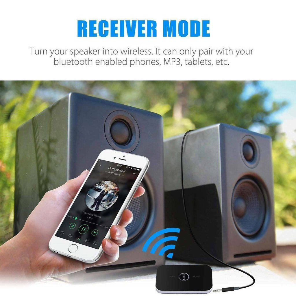 Émetteur-récepteur Bluetooth 5.0 2 EN 1 sans fil, adaptateur audio Aux prise jack 3,5 mm