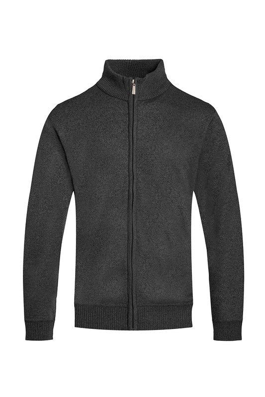 Weiv Pull zippé homme en maille unie