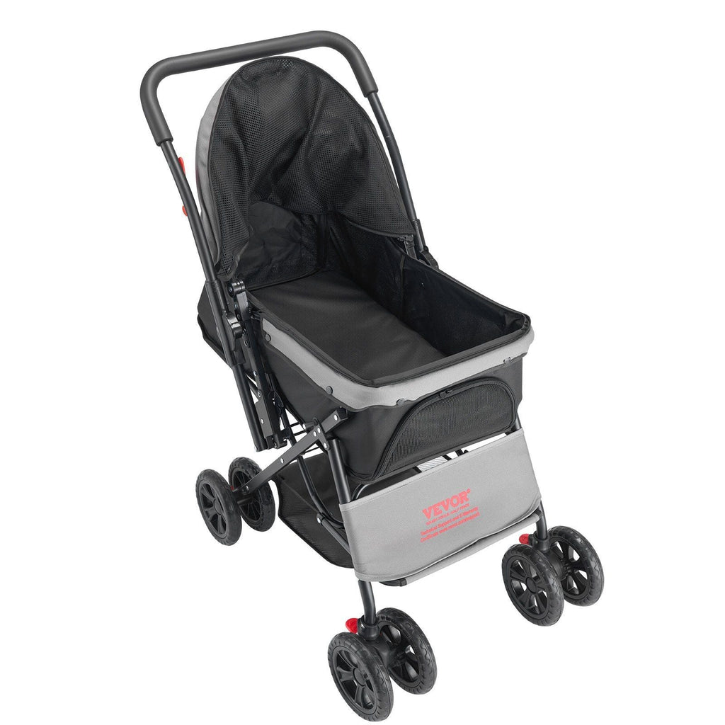 Haustier-Buggy Faltbar 4 Räder Reise-Hundebuggy Wendegriff bis 20 kg