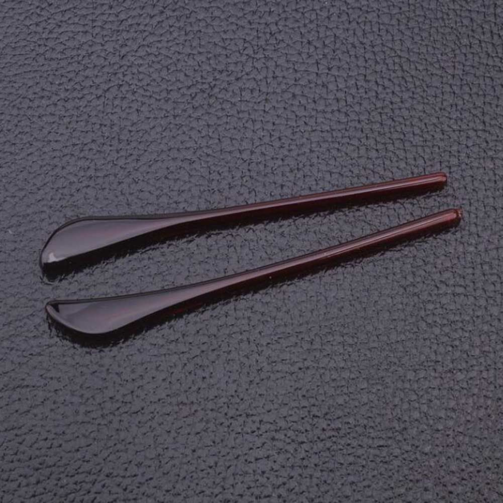 2 paires d'embouts de branches de lunettes de rechange pour montures métalliques fines, marron