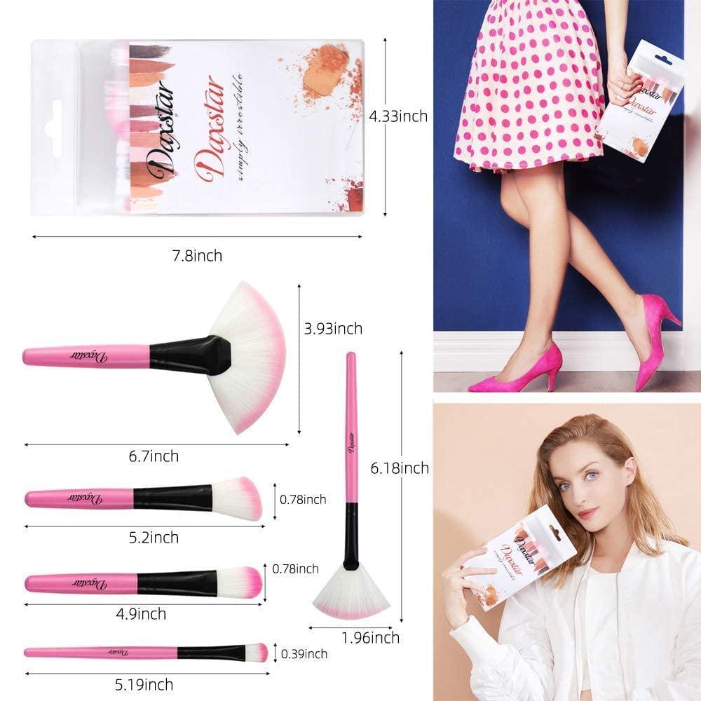 Lot de 32 pinceaux de maquillage roses