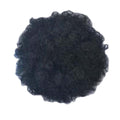 Afro Puff Haarknoten mit Kordelzug, kurze synthetische Pferdeschwanzverlängerung, Clip-On Kinky Lockenwickler, schwarzes Haarteil