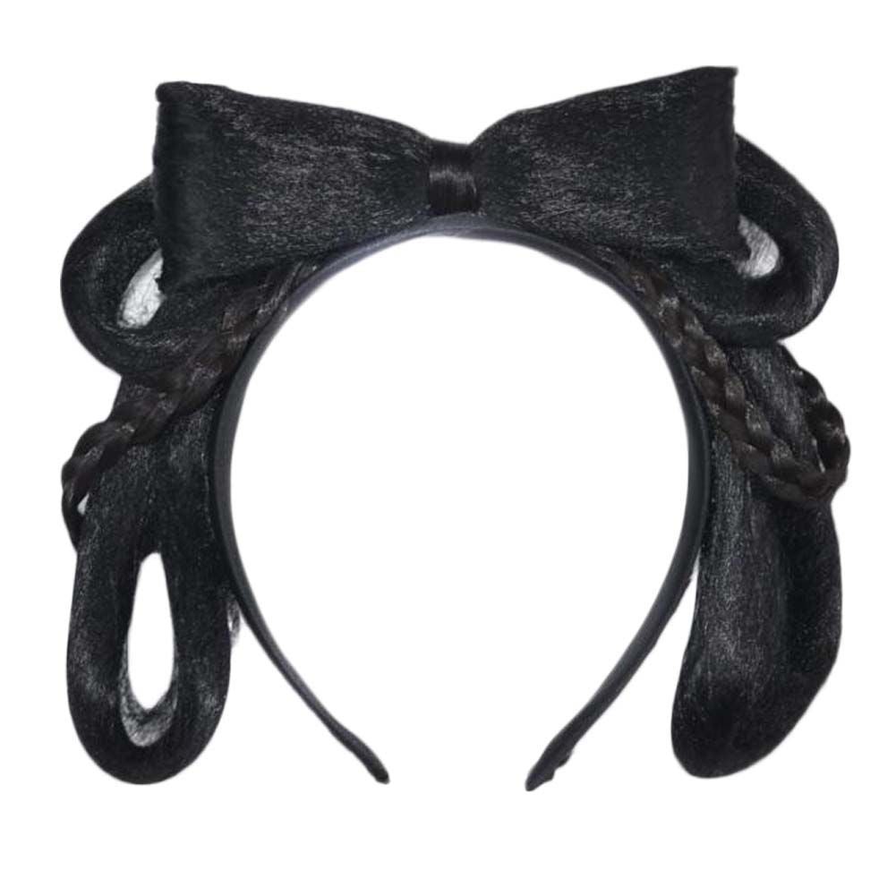 Damenperücke, chinesische Kleidung, Hochsteckfrisur, Stirnband, Schmetterlings-Haarknoten, chinesisches traditionelles Kostümzubehör, schwarzes Haarteil
