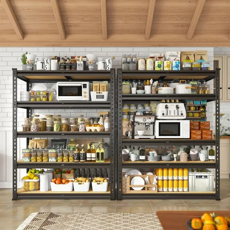 5-stöckiges Metallregal für die Garage, verstellbares Lagerregal 90 cm B x 183 cm H x 40 cm T, Mehrzweck-Organizer für Garage, Keller, Hauswirtschaftsraum und Lagerräume