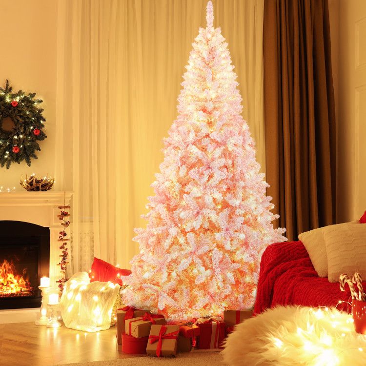 Sapin de Noël Floqué de 7,5 Pieds