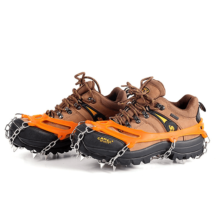 1 Paar Outdoor Eiskralle rutschfeste Überschuhe Wanderschuhkette Edelstahl rutschfester Schnee Klettern Anti-Sturz Schuhketten