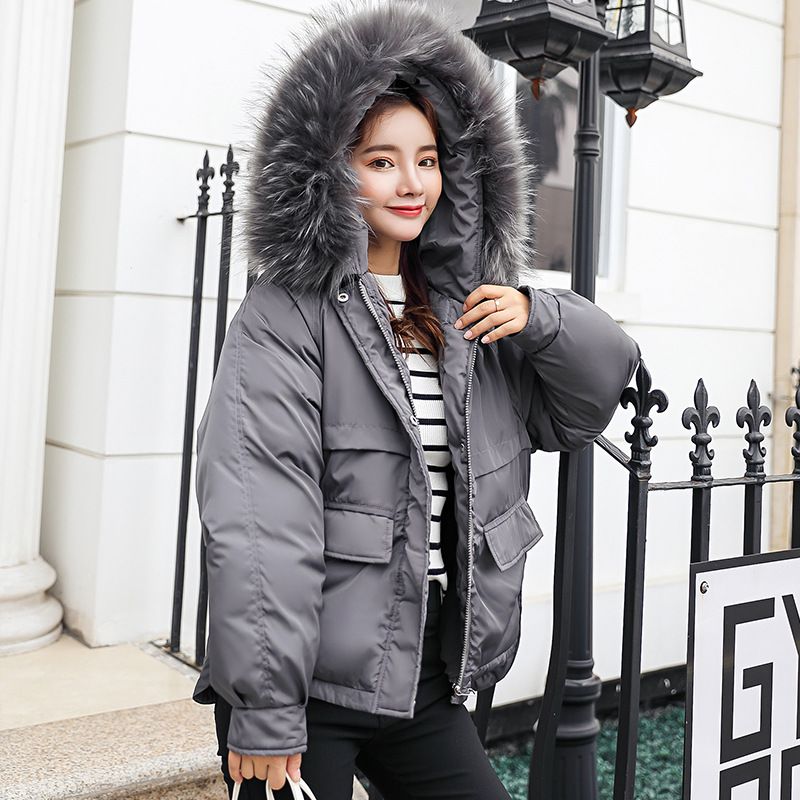 Neu eingetroffene Daunenjacke Winterjacke Damen Einzel Full Slim Haar Wattierte Kleidung Große Jacke Mantel