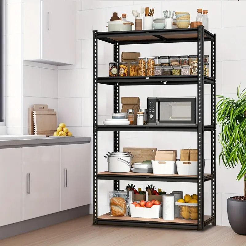 5-stöckiges Metallregal für die Garage, verstellbares Lagerregal 90 cm B x 183 cm H x 40 cm T, Mehrzweck-Organizer für Garage, Keller, Hauswirtschaftsraum und Lagerräume
