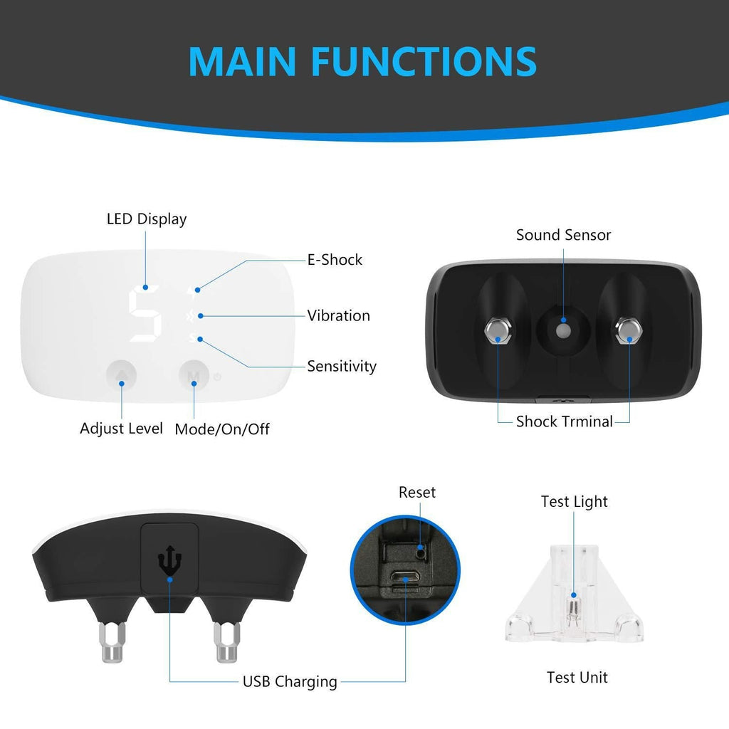 Dispositif anti-aboiement tactile ; dresseur de chiens ; accessoires anti-aboiements pour animaux