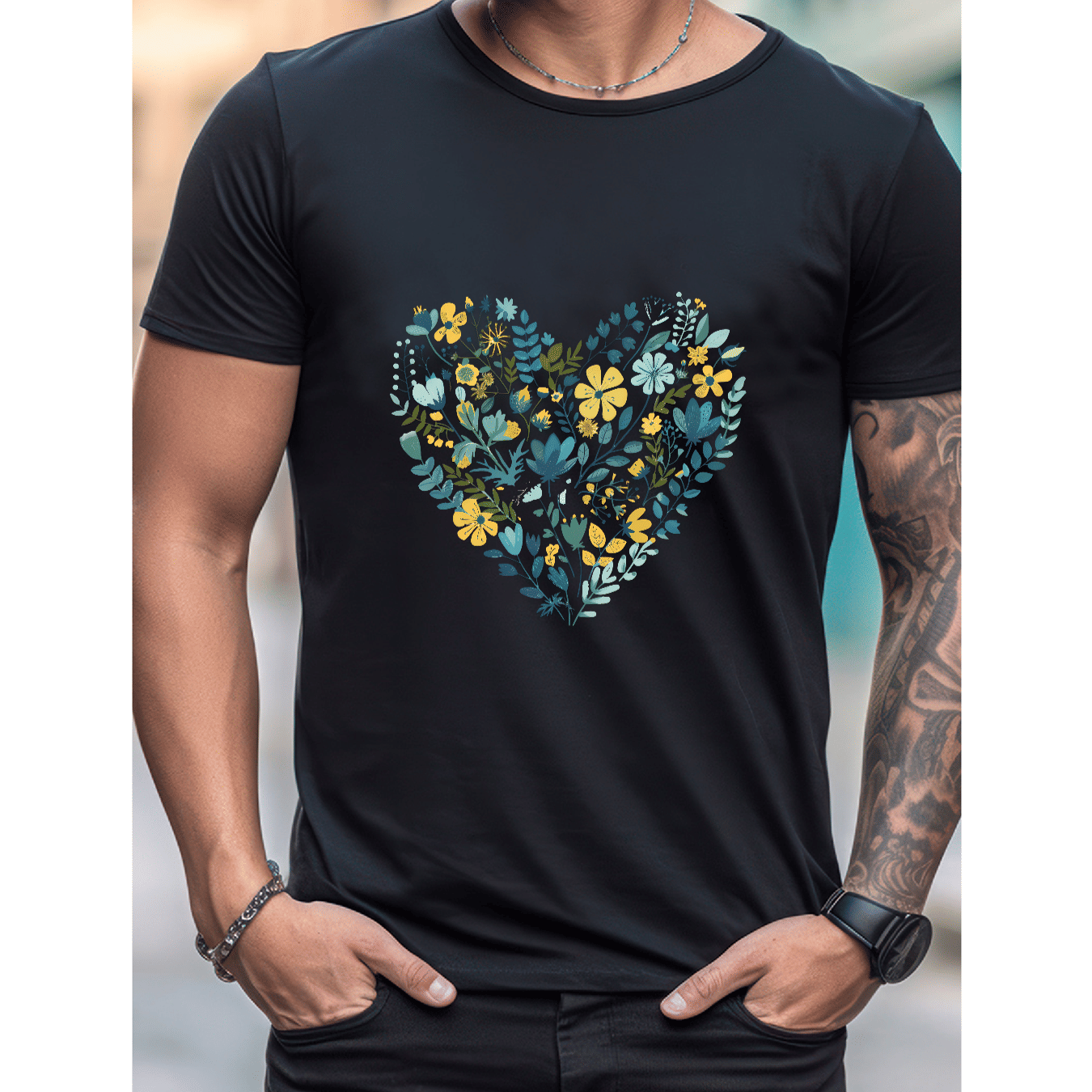 Stilvoll feiern mit diesem 100 % Baumwoll-Herren-T-Shirt zum Valentinstag