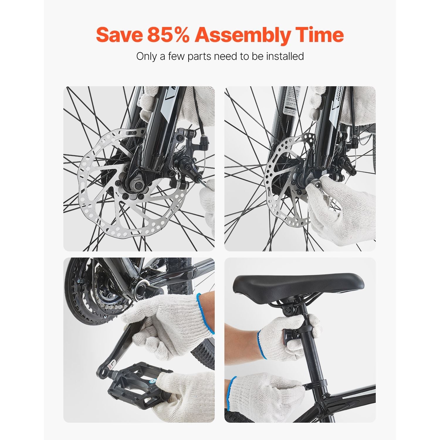 VTT 29 pouces avec suspension avant, 21 vitesses SHIMANO, selle confort, freins à double disque, cadre en alliage d'aluminium, vélo de sport pour adultes, sentier, neige