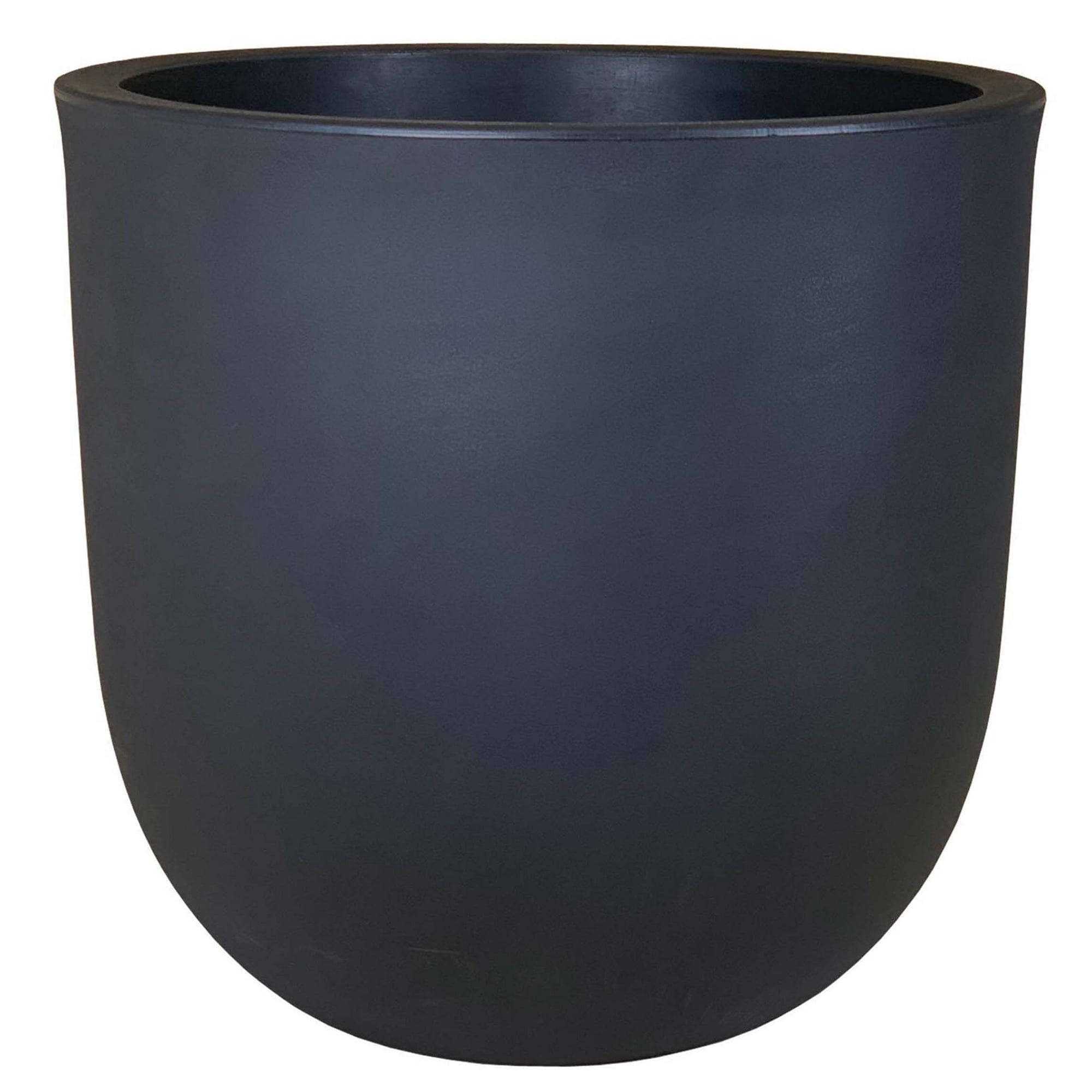 Jardinière en résine Mosswood de 18 po, noir mat
