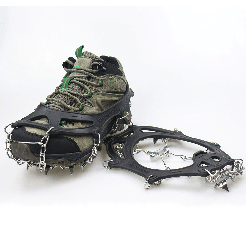 1 Paar Outdoor Eiskralle rutschfeste Überschuhe Wanderschuhkette Edelstahl rutschfester Schnee Klettern Anti-Sturz Schuhketten