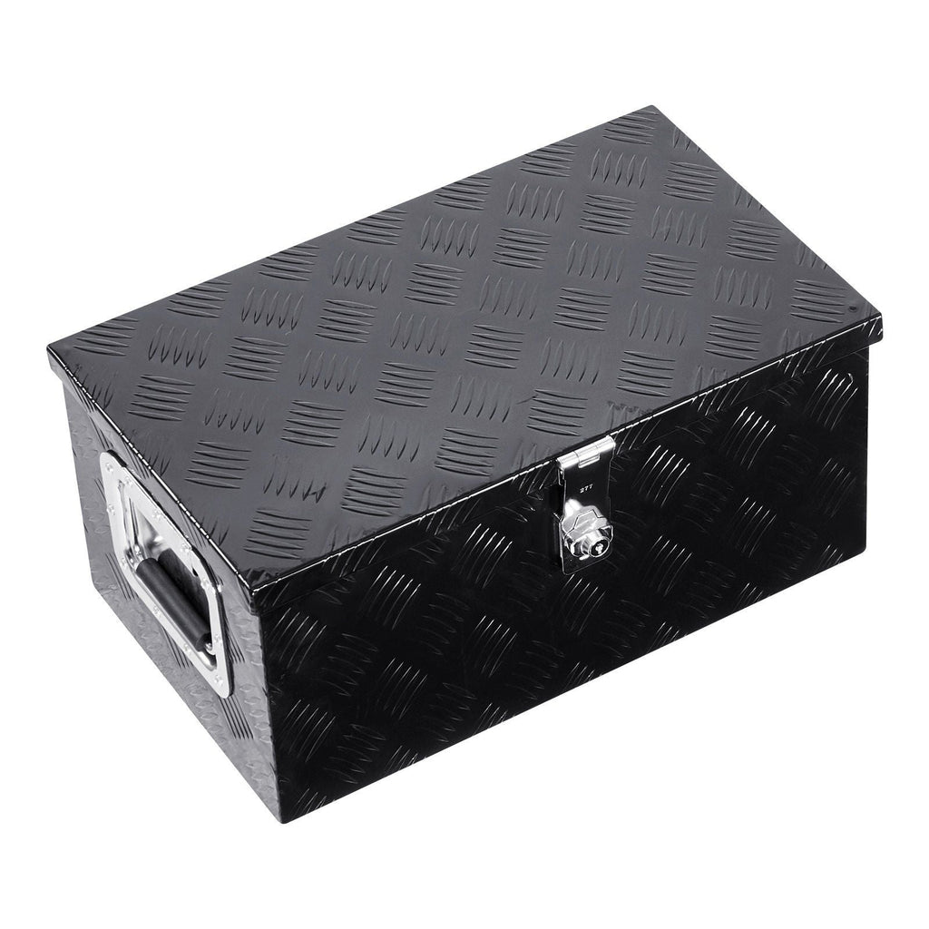 20"x12"x9.5" Heavy Duty Aluminium LKW-Ladeflächen-Werkzeugkasten für Pickup Wohnmobil Schwarz
