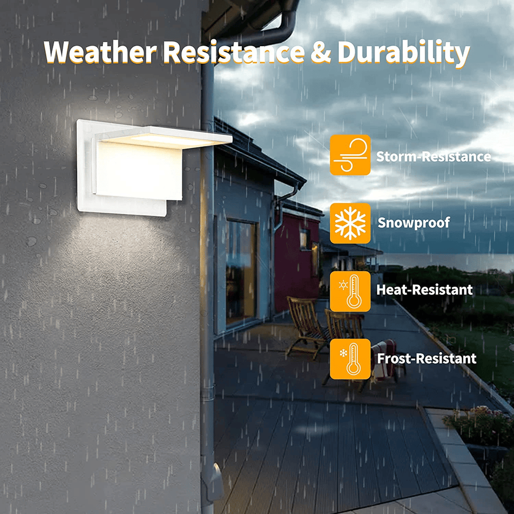 Inowel Wandleuchte Außenbereich LED Wandlampe Modern Wandmontierte Laternenleuchte für Veranda Haustür 17309