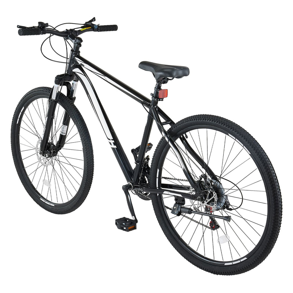 VTT 29 pouces avec suspension avant, 21 vitesses SHIMANO, selle confort, freins à double disque, cadre en alliage d'aluminium, vélo de sport pour adultes, sentier, neige
