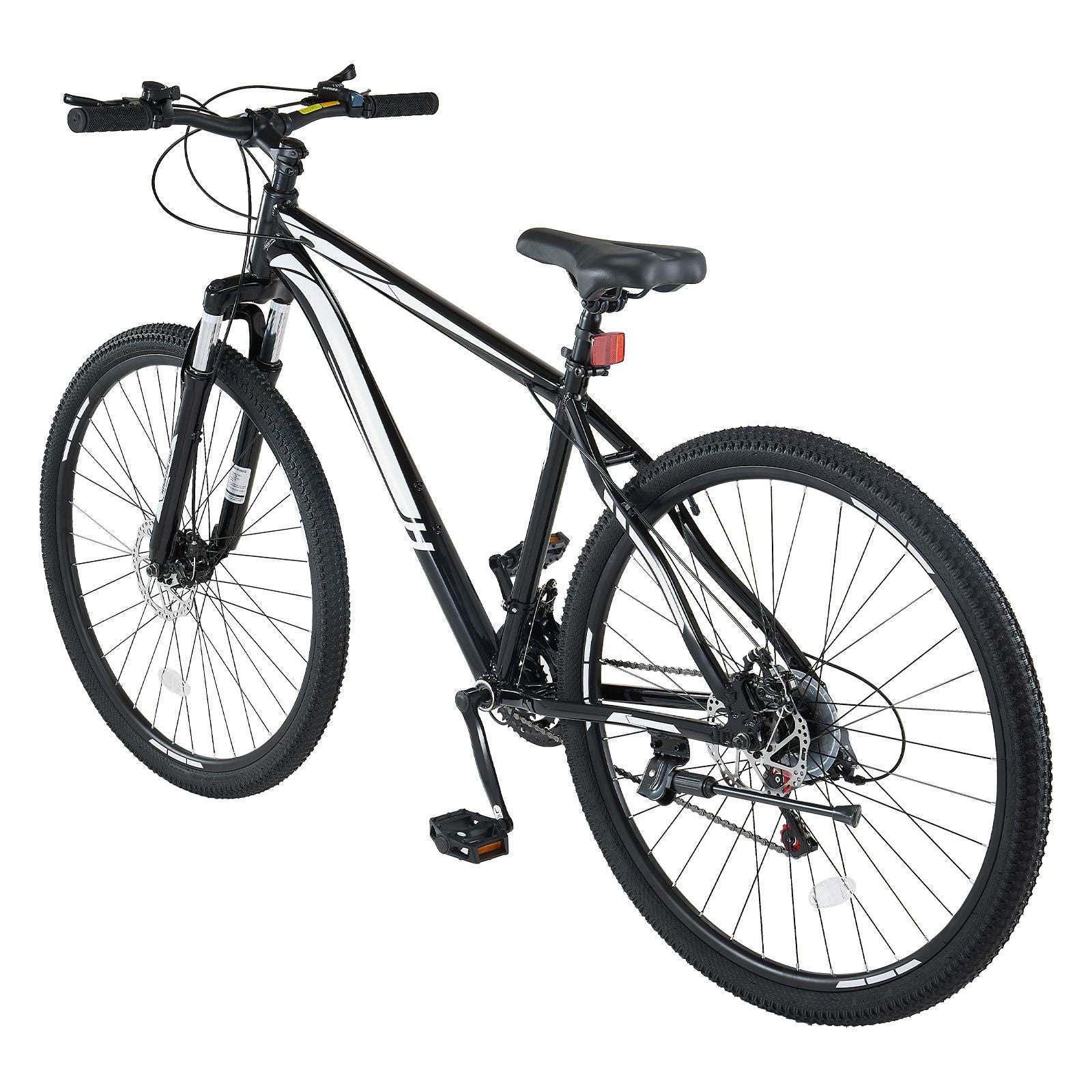 VTT 29 pouces avec suspension avant, 21 vitesses SHIMANO, selle confort, freins à double disque, cadre en alliage d'aluminium, vélo de sport pour adultes, sentier, neige