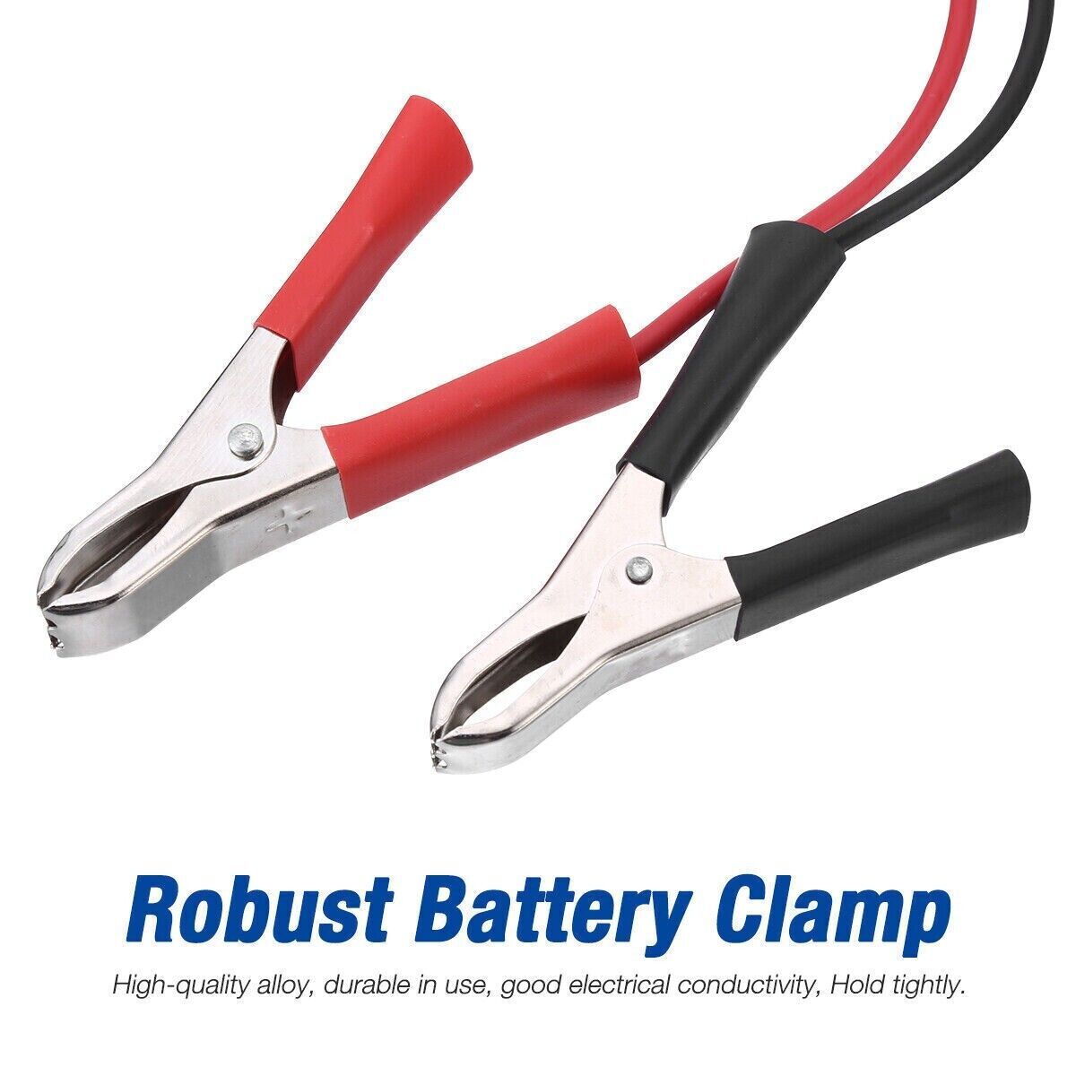 2 pinces crocodiles pour batterie de voiture, adaptateur de prise allume-cigare 12V