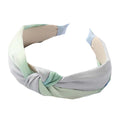 Bandeau Large Noué Femme Turban en Tissu Doux Serre-tête Accessoires Cheveux, Gris Clair Vert Menthe
