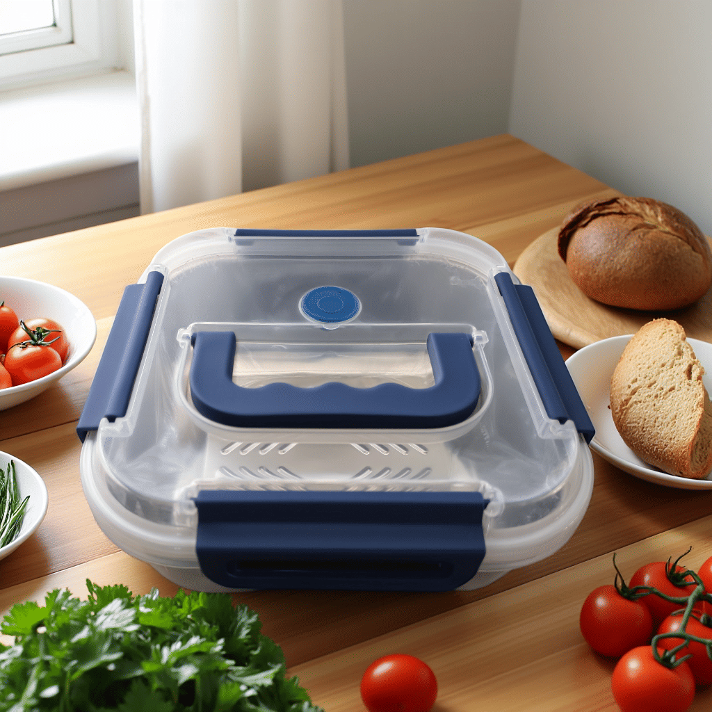 Yakimoto 2/4/6/8/10 Stück extragroße Lebensmittelbehälter aus Edelstahl mit blauen Deckeln – tiefes Design, luftdichter Verschluss, perfekt für die Kühlschrankorganisation, Essenszubereitung, Lunchboxen & Küchenspeisekammer