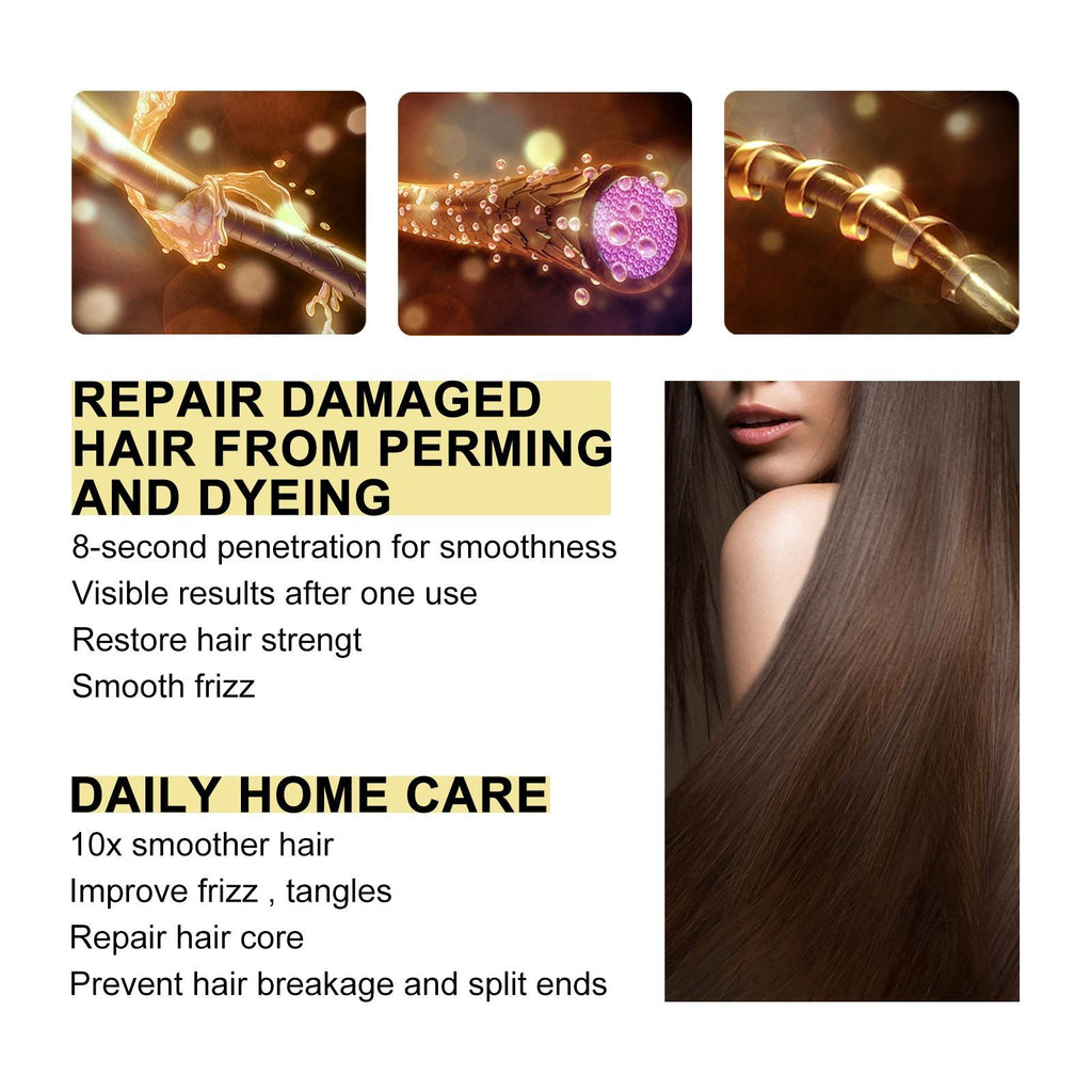 EELHOE Keratin Haarpflegecreme Haarpflege für trockenes und strapaziertes Haar Feuchtigkeitsspendende und glättende Haarpflegecreme