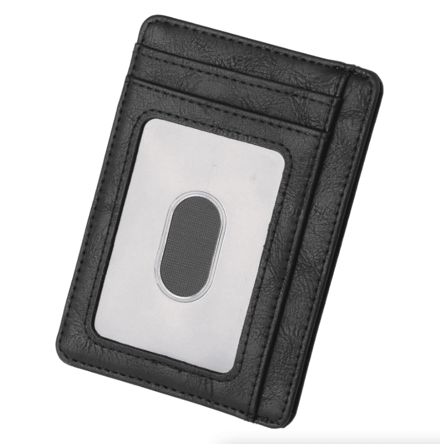Herren Leder Slim Wallet Kreditkartenetui RFID Blocker Geldbörse Ausweis Geldfach PU USA