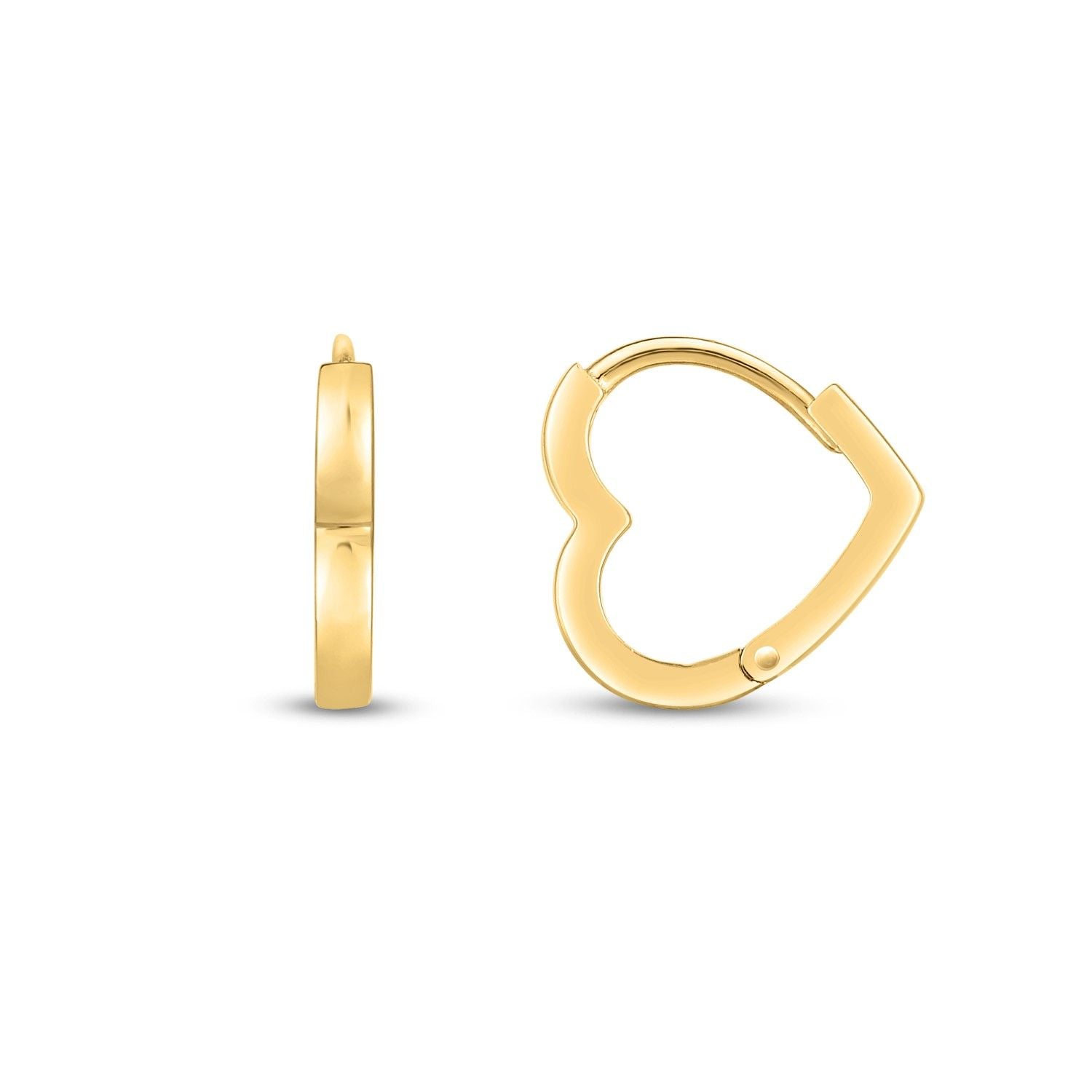 14k Gelbgold Herz-Creolen