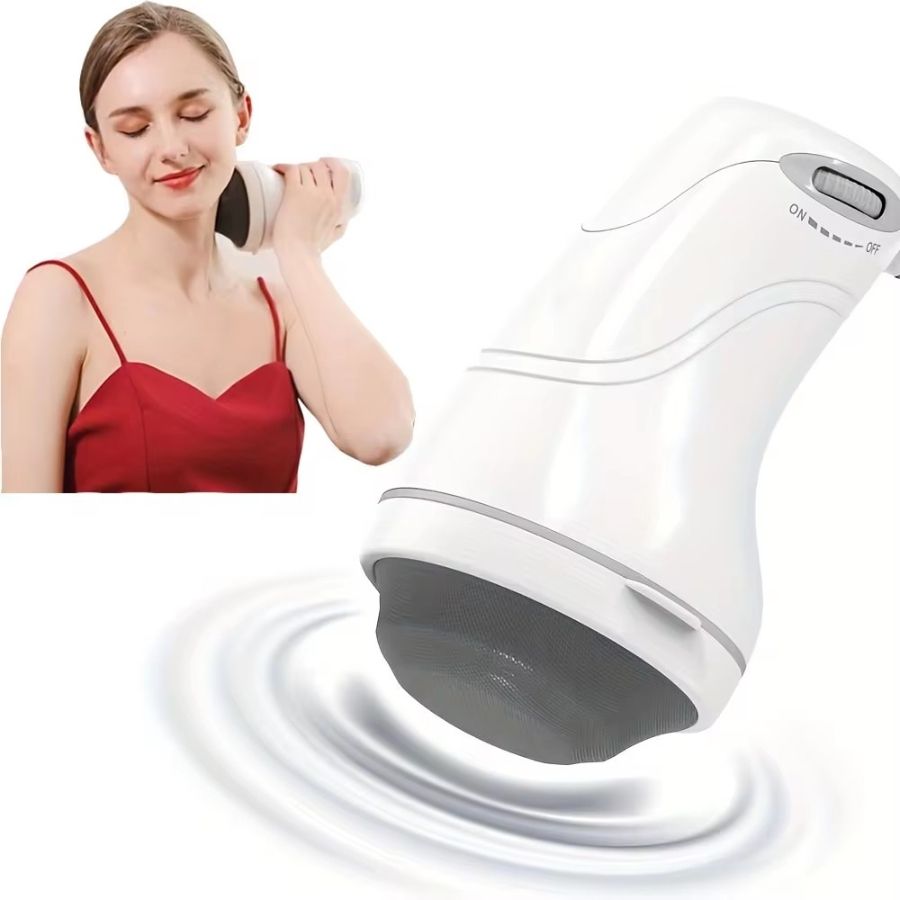 Körpermassagegerät mit 8 Aufsätzen Vibrationsmassagegerät für Körperformung Massagegerät Roller Schulter- und Nackenmassagegerät Handheld-Cellulite-Massagegerät zur Körperentspannung mit Gratisgeschenk