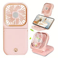 Mini ventilateur portatif ; Mini ventilateur USB avec batterie externe rechargeable ; Petit ventilateur personnel à 3 vitesses ; Ventilateur de bureau pliable avec batterie de 3000 mAh ; Ventilateur de cou avec cordon