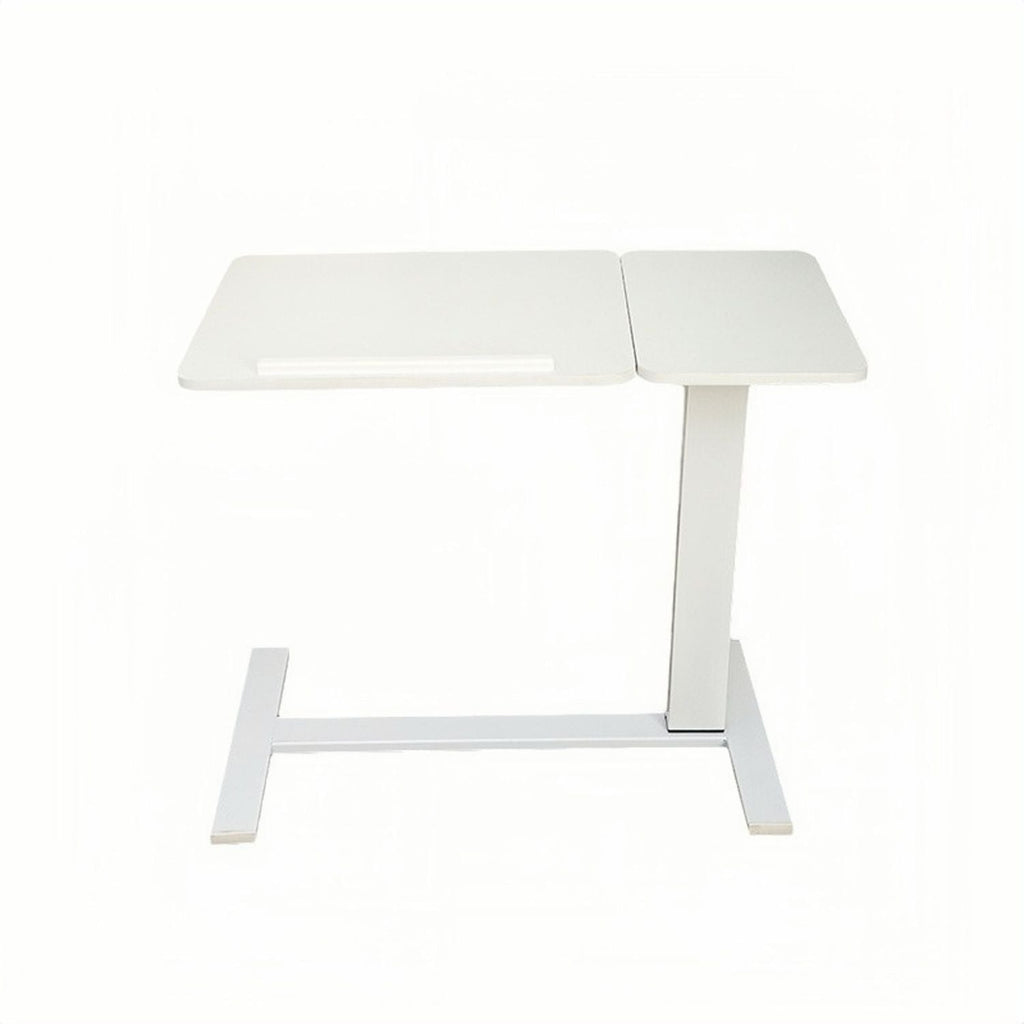 Beistelltisch für Laptops am Bett, mobiler, rollbarer Laptopständer, neigbarer Betttisch mit Rollen, höhenverstellbarer Laptoptisch für Bett, Sofa, Beistelltisch (WEISS)