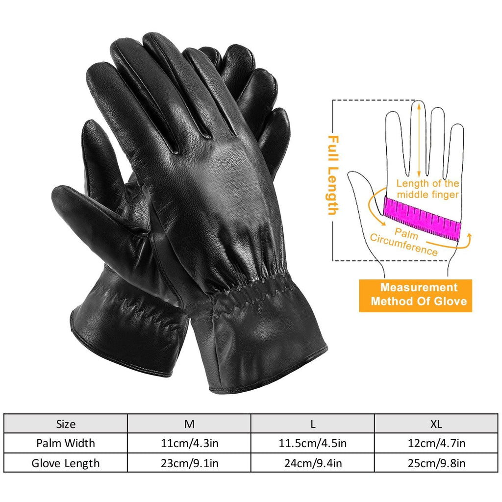 Unisex Leder Winter Warme Handschuhe Outdoor Winddichte Weiche Handschuhe Radfahren Skifahren Laufen Kalte Winterhandschuhe