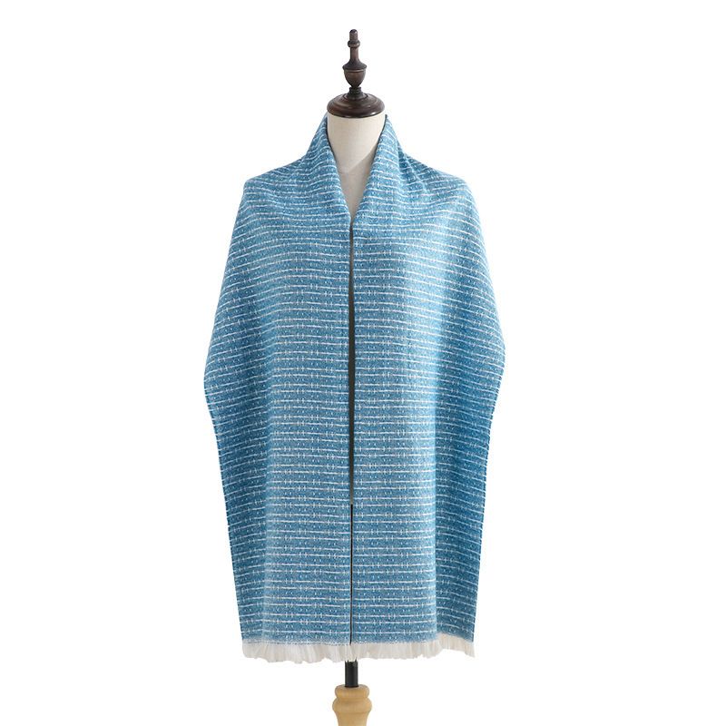 Fabricants vente en gros nouveau style automne et hiver cachemire couleur unie classique glands lignes simples foulard châle femme