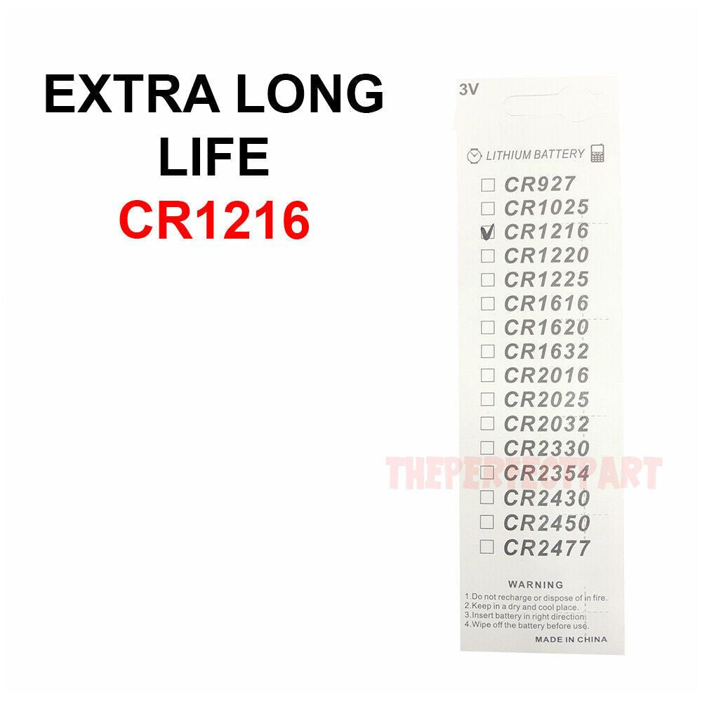5 St. Neue Lithiumbatterie 3V CR1216 /CR 1216 Knopfzelle Uhre Rechner Lange Haltbarkeit
