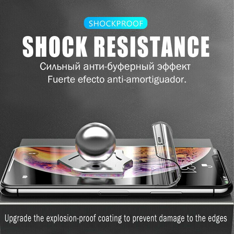 2 Films de Protection en Hydrogel Pour iPhone 15 14 13 12 11 Pro Max SE X XS XR 8 7